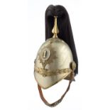 1st (Royal) Dragoons 1871 Pattern Helmet. A good example. White metal skull decorated with laurel