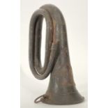 WW1 1917 German Military Bugle. This metal example retains a large amount of the original field grey
