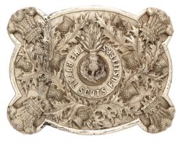 Scottish. Royal Scots Fusiliers Victorian / Edwardian pipers waist belt plate. Good scarce die-