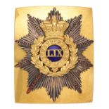 59th (2nd Nottinghamshire) Regiment of Foot Victorian Officer shoulder belt plate circa 1861-69.