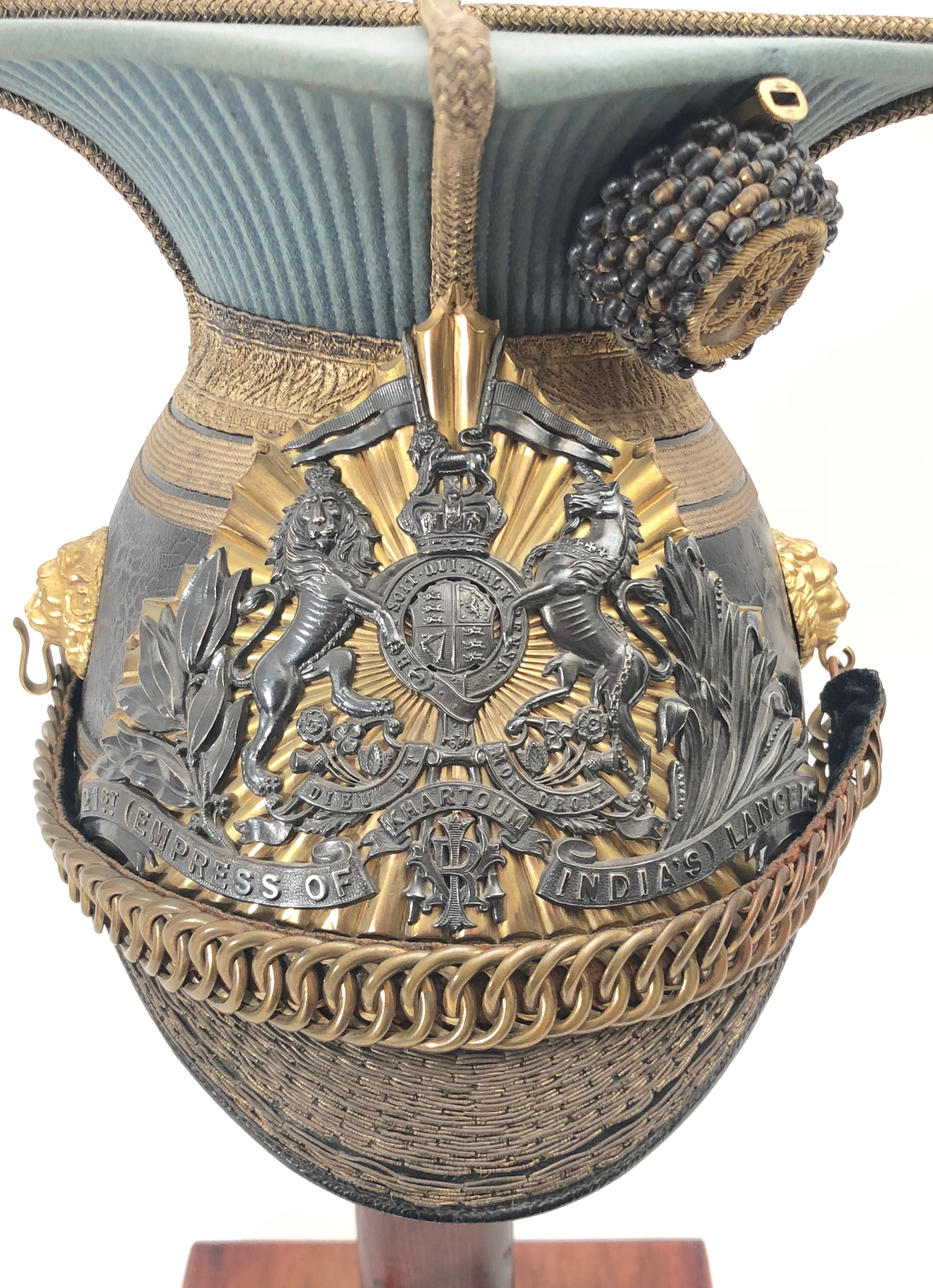 21st (Empress of India) Lancers Victorian Attributed Officer Lance Cap circa 1899-1901. Attributed - Image 7 of 10