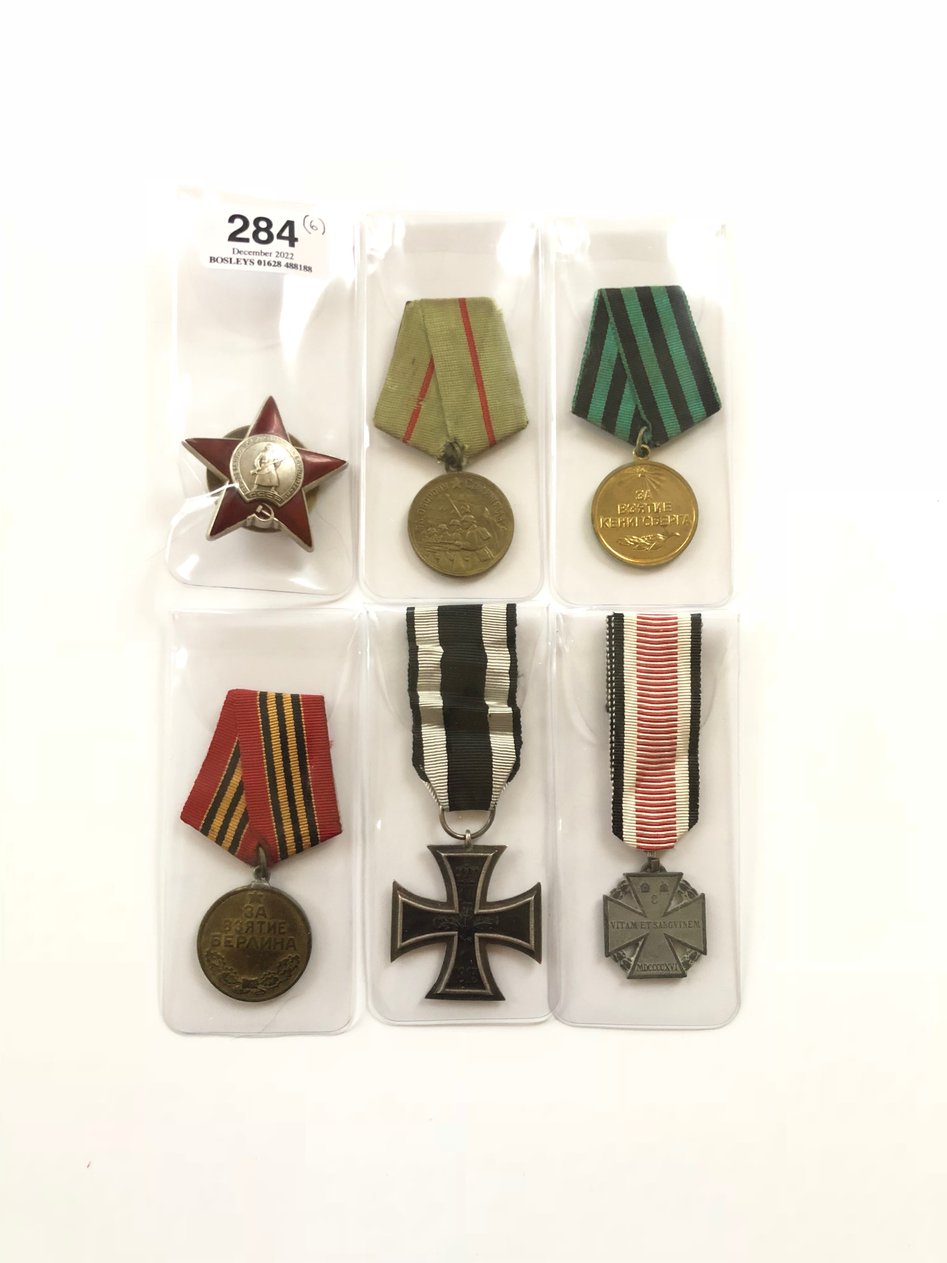 Russian Order of the Red Star plus 5 other medals Comprising: Russian Order of the Red Star numbered