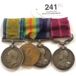 Royal Navy Japan Yokohama 1923 Earthquake Meritorious Service Medal Group of Four. A rare group