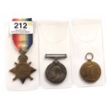 Australian 2nd Field Co. AIF Group of Three Medals. Awarded to 828 SPR H JACKSON 2/F.C. ENG AIF.
