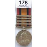 2nd Bn Seaforth Highlanders Boer War four clasp Queens South Africa Medal. Awarded to 2470 PTE W