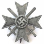 German 3rd Reich 1939 War Merit Cross 1st Class with swords by Wilhelm Deumer, Ludenscheid. Good