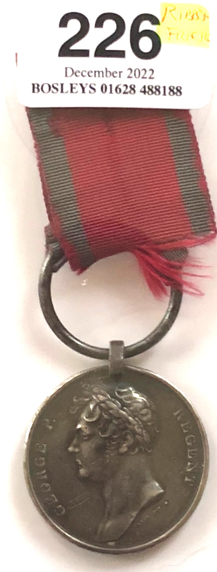 35th (Royal Sussex) Regiment of Foot Waterloo Medal Awarded to ** WILLIAM CLINCH 2ND BATT 35TH REG