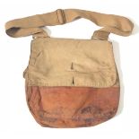 WW1 Machine Gun Corps Officer Attributed Side Bag. A good example of the regulation side bag, canvas