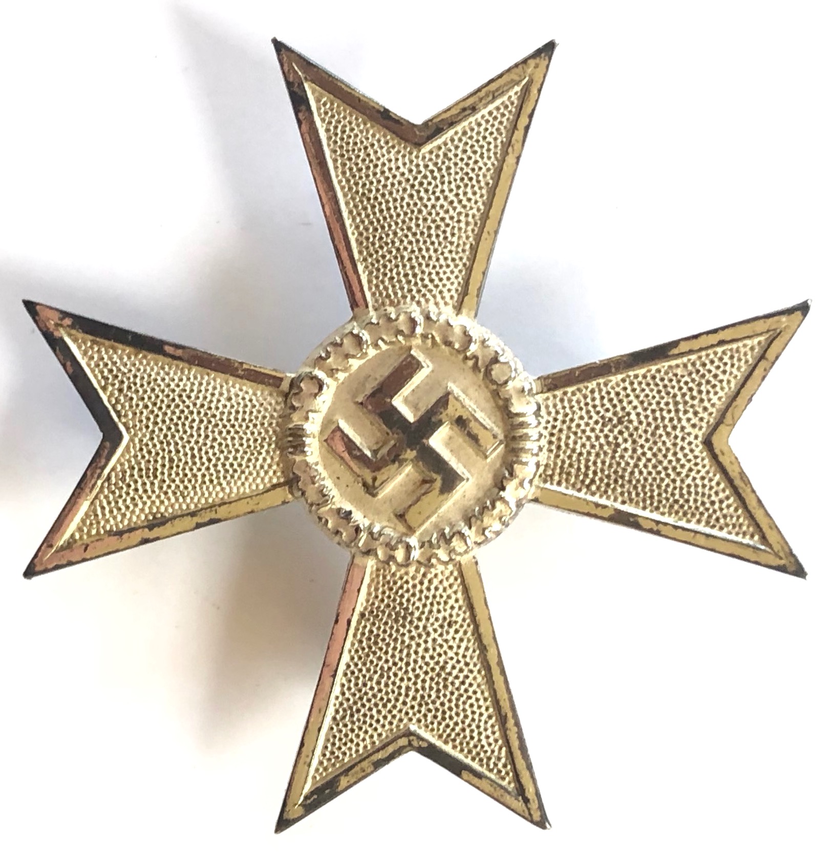 German Third Reich cased 1939 War Merit Cross 1st Class. Good scarce die-cast silvered example - Image 2 of 3