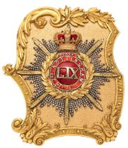 59th (2nd Nottinghamshire) Regiment of Foot Victorian Officer shoulder belt plate circa 1846-55. A