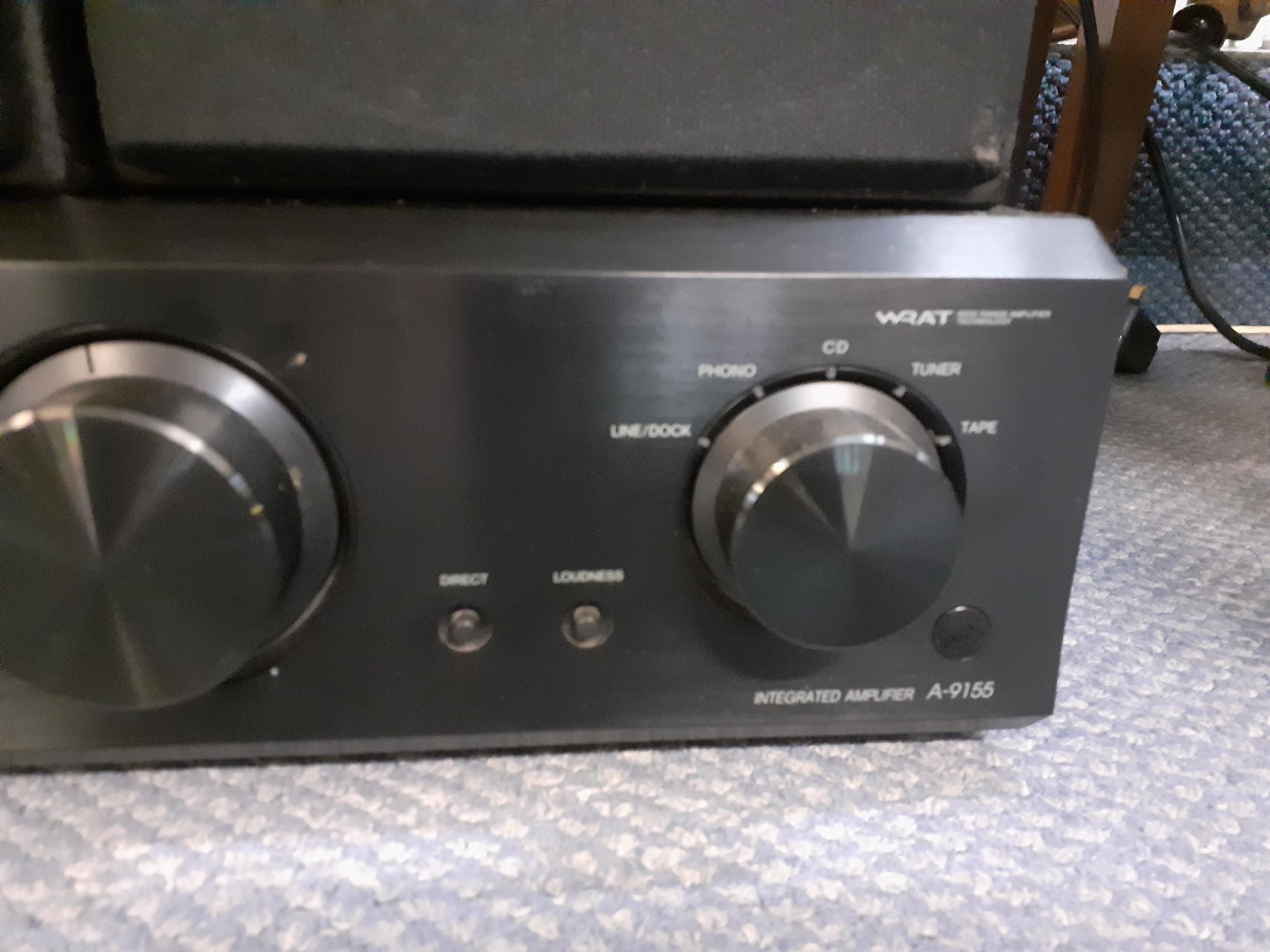 An Onkyo integrated amplifier A-9155 together with a pair of AE Acoustic Energy speakers Location: - Image 2 of 2