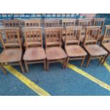 Twelve vintage oak school chairs A/F made by Glennisters, High Wycombe Location: FSL