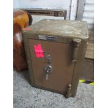 A Leyton safe with key, 63.5cm h x 48cm w Location: