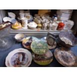Household china to include collectors plates and commemorative mugs together with late 20th