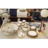 A mixed lot of ceramics to include a Victorian Masons wash bowl and jug and other items, together