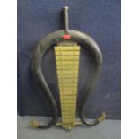 Vintage Marching Xylophone, lyre shaped frame with eagle head ends Location: RWF