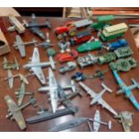 Vintage diecast vehicle and model planes to include army vehicles and Kinky Location: 6:4