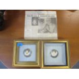 James Lee-Smith - two circular miniature portrait paintings of Elizabethan gentleman and lady,