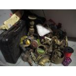 A mixed lot to include fencing swords, mixed brassware and other items Location: