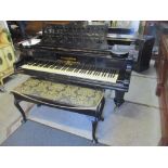 A C. Bechstein grand piano in an ebonised case and on turned octagonal legs, 204cm front to back,