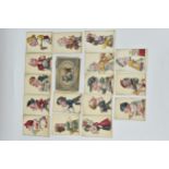 A set of 19th century 'Mimical Gentlemen` game cards by S&J Fuller, sixteen cards, each depicting