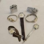 A group of vintage wristwatches to include Certina Automatic 21 jewels, Columbia 17 jewels and