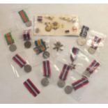 A quantity of medals to include a British 1914-1918 War Medal '17106 Pte. A Howlett Hamps R', and