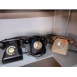 Two 1970's GPo landline telephones and a 1960's AEP landline telephone Location: 10:3