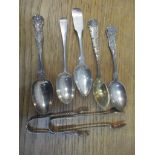 Mixed silver cutlery to include a Tiffany spoon, 178g Location: