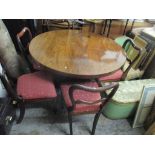 A William IV rosewood breakfast table, 73.5cm h x 134.5cm w, together with six rosewood kidney