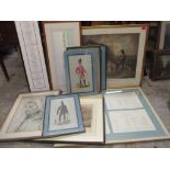 A mixed lot of prints to include one entitled Her Majesty and HRH Prince Albert together with framed