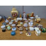 Ceramics and collectables to include enamelled cloisonné and other pill boxes, two Beswick model