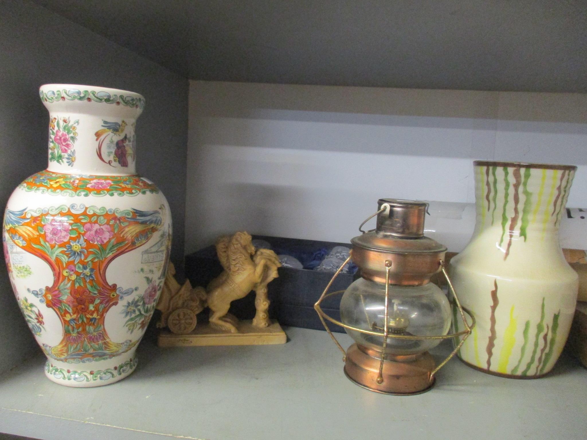 A mixed lot to include pictures, David Bailey print, boxed glasses, oil lamp and other items - Image 2 of 2