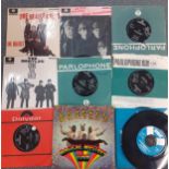 A small quantity of Beatles 45rpm records and others to include Parlophone All My Loving, Long