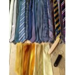 A quantity of late 20th Century to modern day gents ties to include 2 brand new Charles Tyrwhitt