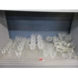 A quantity of cut table glass to include a set of eight Waterford Tyrone claret glasses Location: