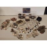 A collection of mostly British coinage to include George III half pennies and later pennies,