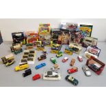 A mixed lot of boxed Diecast model cars to include Matchbox models of Yesteryear, Corgi Classics,