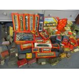 A collection of 00 gauge accessories to include boxed Hornby carriages together with boxed Merit