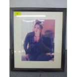 Three framed and glazed Jennifer Lopez signed photos with certificate of authenticity