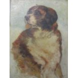 J L Pen**** - an early 20th century study of a St Bernard, oil on canvas, signed lower right corner,