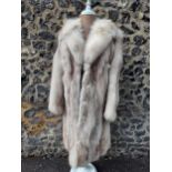 A Blue fox fur coat , 38" chest x 41" long Location: RAB Condition: Please see photos for