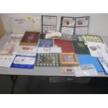 A stamp and coin collection to include an album of first day covers of The Official Birds and