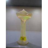 An Art Nouveau Krahle iridescent opal cased glass Jack in the Pulpit vase Location: 4.1