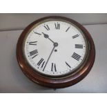 A mahogany cased dial clock with a fusee movement A/F Location: