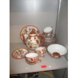 A Japanese tea set, six setting and other Japanese eggshell items Location: