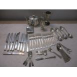 A quantity of silver plated items and flatware Location: 6.3