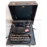 A vintage Blick Universal typewriter A/F with case