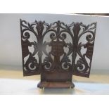 A Victorian mahogany carved folding back stand Location: