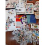 Postage stamps from around the world to include penny reds, penny blues and others along with tea